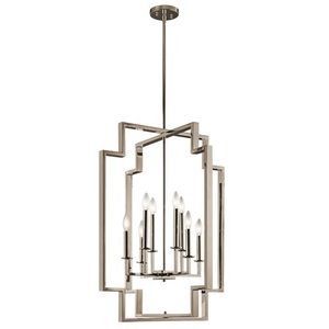 KK43966PN Downtown Deco Entrance / Foyer Pendant Light - Polished Nickel