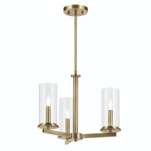 KK43997NBR Crosby Mini Chandelier - Natural Brass