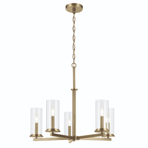 KK43999NBR Crosby Mid Sized Chandelier Chandelier - Natural Brass