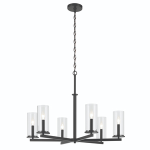 KK44013BK Crosby Mid Sized Chandelier Chandelier - Black