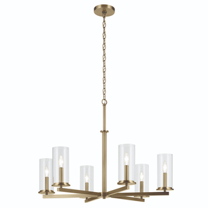 KK44013NBR Crosby Mid Sized Chandelier Chandelier - Natural Brass