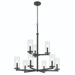 KK44014BK Crosby Mid Sized Chandelier Chandelier - Black