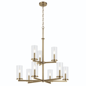 KK44014NBR Crosby Mid Sized Chandelier Chandelier - Natural Brass