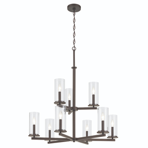 KK44014OZ Crosby Mid Sized Chandelier Chandelier - Olde Bronze