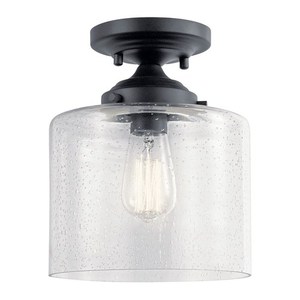 KK44033BK Winslow Semi Flush Mount Ceiling Light - Black