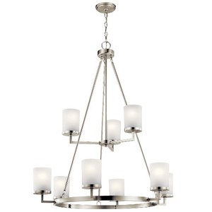 KK44037NI Daimlen Large Foyer Chandelier Chandelier - Brushed Nickel