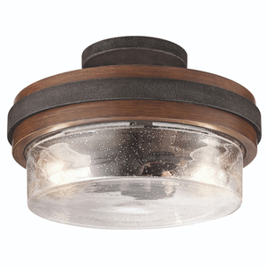 KK44100AUB Grand Bank Semi Flush Mount Ceiling Light - Auburn Stained Finish