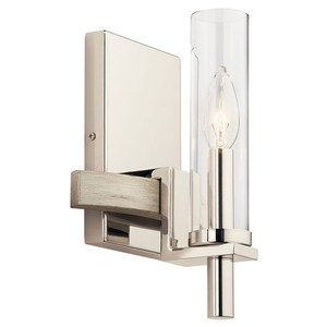 KK44287WWW Telan 1 Bulb Wall Sconce - White Washed Wood