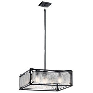 KK44332DBK Steel Mini Chandelier - Distressed Black