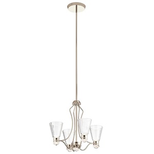 KK44353PNLED Kayva Mini Chandelier - Polished Nickel