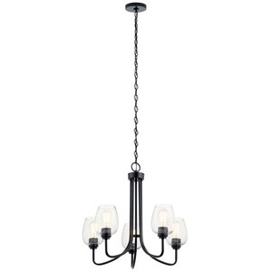 KK44377BKCS Valserrano Mid Sized Chandelier Chandelier - Black / Clear Seedy