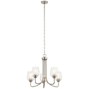 KK44377NICS Valserrano Mid Sized Chandelier Chandelier - Brushed Nickel / Clear Seedy