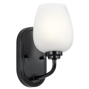 KK44381BK Valserrano 1 Bulb Wall Sconce - Black