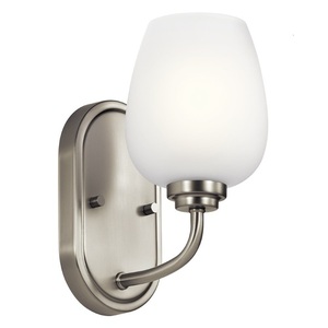 KK44381NI Valserrano 1 Bulb Wall Sconce - Brushed Nickel