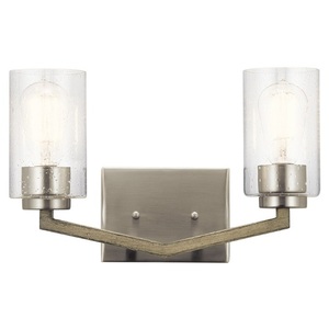 KK45033DAG Deryn 2 Bulb Bathroom Lighting - Distressed Antique Gray