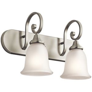 KK45054NI Monroe 2 Bulb Bathroom Lighting - Brushed Nickel