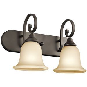 KK45054OZ Monroe 2 Bulb Bathroom Lighting - Olde Bronze