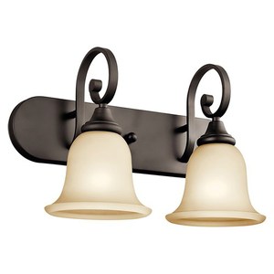 KK45054OZL18 Monroe 2 Bulb Bathroom Lighting - Olde Bronze