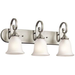 KK45055NI Monroe 3 Bulb Bathroom Lighting - Brushed Nickel