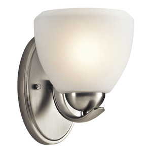 KK45117NI Calleigh 1 Bulb Wall Sconce - Brushed Nickel