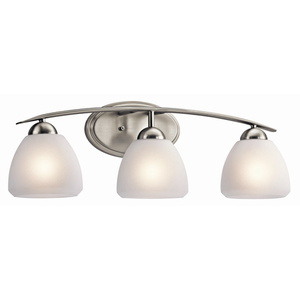 KK45119NI Calleigh 3 Bulb Bathroom Lighting - Brushed Nickel