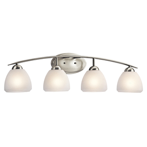 KK45120NI Calleigh 4 or More Bulb Bathroom Lighting - Brushed Nickel