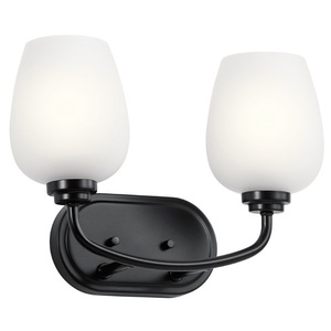 KK45128BK Valserrano 2 Bulb Bathroom Lighting - Black