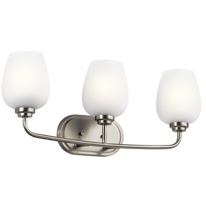 KK45129NI Valserrano 3 Bulb Bathroom Lighting - Brushed Nickel