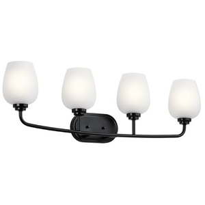 KK45130BK Valserrano 4 or More Bulb Bathroom Lighting - Black