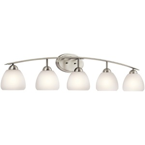 KK45190NI Calleigh 4 or More Bulb Bathroom Lighting - Brushed Nickel