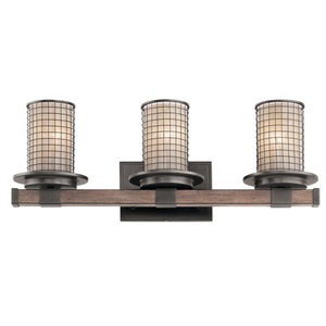 KK45196AVI Ahrendale 3 Bulb Bathroom Lighting - Anvil Iron