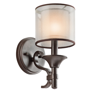 KK45281MIZ Lacey 1 Bulb Wall Sconce - Mission Bronze