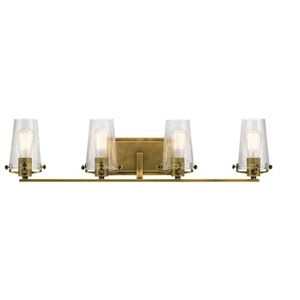 KK45298NBR Alton 4 or More Bulb Bathroom Lighting - Natural Brass