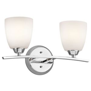 KK45359CH Granby 2 Bulb Bathroom Lighting - Chrome