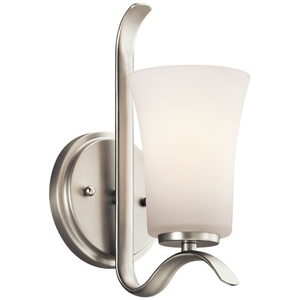 KK45374NI Armida 1 Bulb Wall Sconce - Brushed Nickel