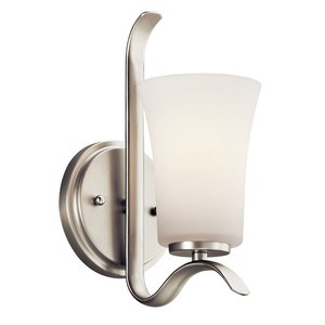 KK45374NIL18 Armida 1 Bulb Wall Sconce - Brushed Nickel