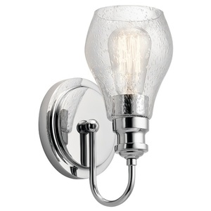 KK45390CH Greenbrier 1 Bulb Wall Sconce - Chrome