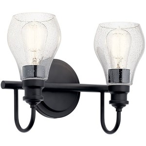 KK45391BK Greenbrier 2 Bulb Bathroom Lighting - Black