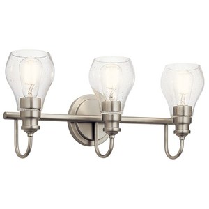 KK45392NI Greenbrier 3 Bulb Bathroom Lighting - Brushed Nickel