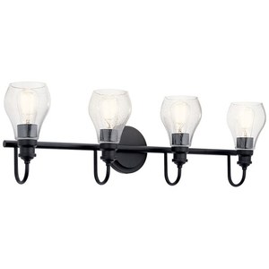 KK45393BK Greenbrier 4 or More Bulb Bathroom Lighting - Black