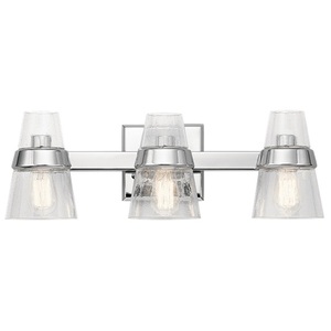 KK45397CH Reese 3 Bulb Bathroom Lighting - Chrome