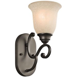 KK45421OZ Camerena 1 Bulb Wall Sconce - Olde Bronze