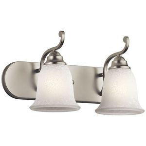 KK45422NI Camerena 2 Bulb Bathroom Lighting - Brushed Nickel