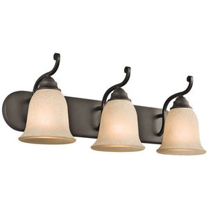 KK45423OZ Camerena 3 Bulb Bathroom Lighting - Olde Bronze