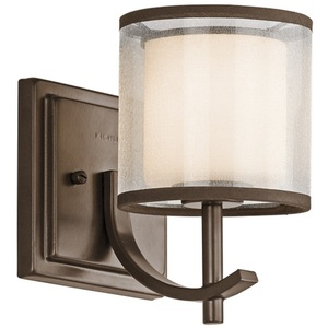 KK45449MIZ Tallie 1 Bulb Wall Sconce - Mission Bronze