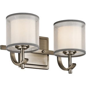 KK45450AP Tallie 2 Bulb Bathroom Lighting - Antique Pewter