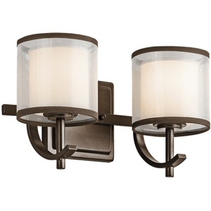 KK45450MIZ Tallie 2 Bulb Bathroom Lighting - Mission Bronze