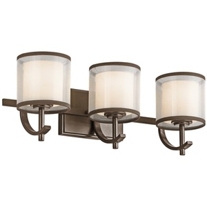 KK45451MIZ Tallie 3 Bulb Bathroom Lighting - Mission Bronze