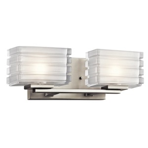 KK45478NI Bazely 2 Bulb Bathroom Lighting - Brushed Nickel