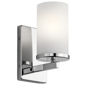 KK45495CH Crosby 1 Bulb Wall Sconce - Chrome KK45495CH Crosby 1 Bulb Wall Sconce - Chrome